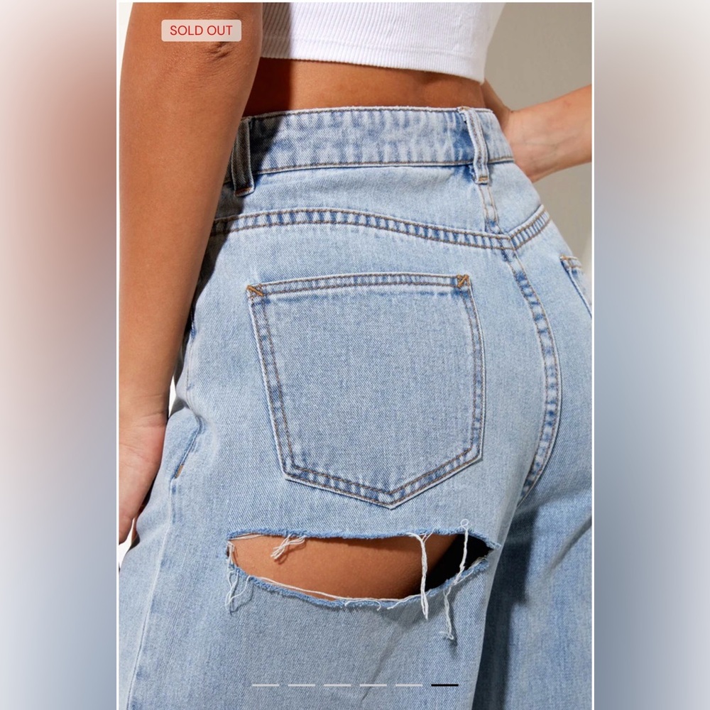 Redial Premium Denim Collection Bum Rips Parallel Jean In Tonal Light Wash View 3